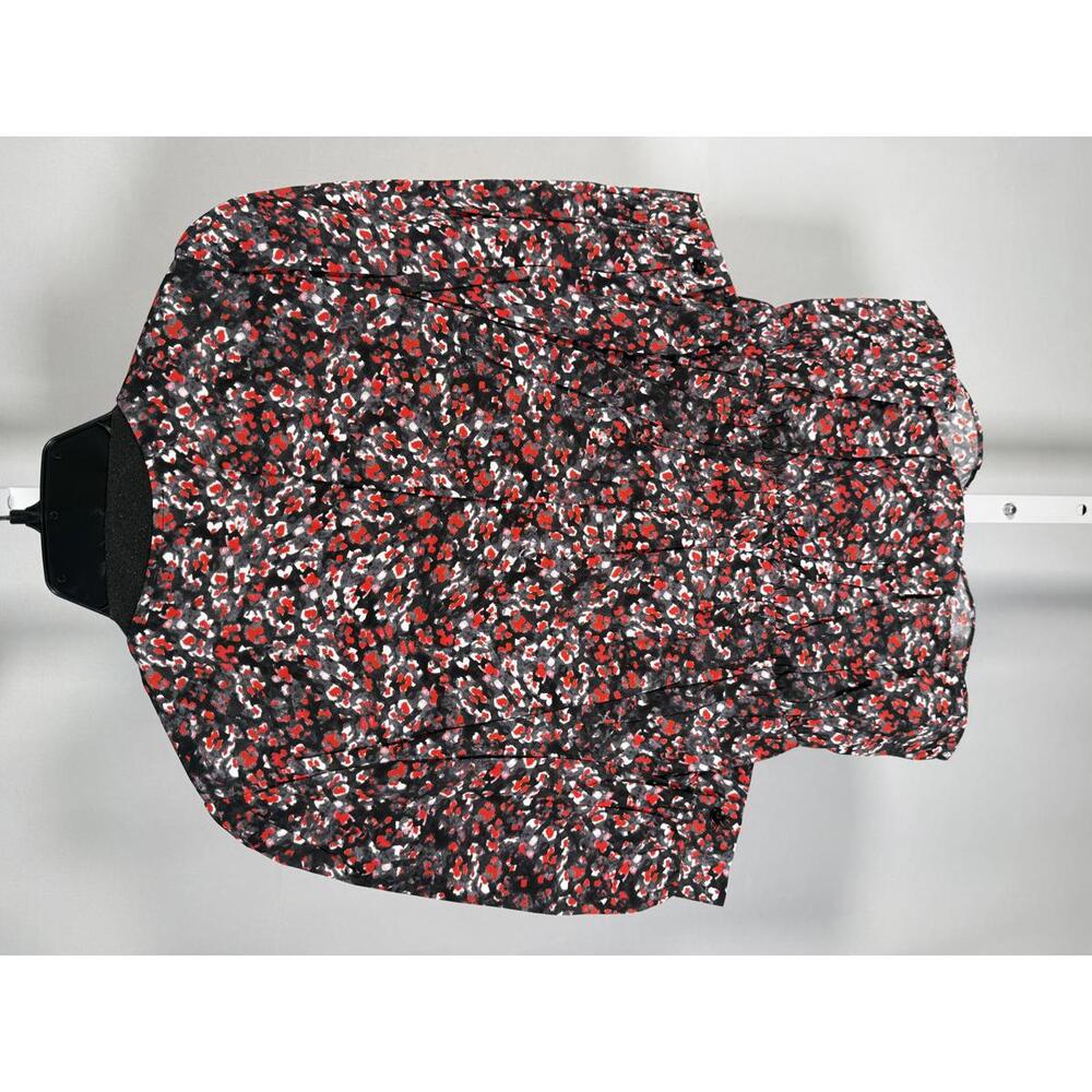 The Kooples Flowers Dot Wrap Peplum Blouse 100% Viscose US Small FR 1 NWT $220 - Picture 3 of 7